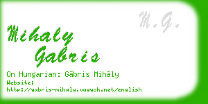 mihaly gabris business card