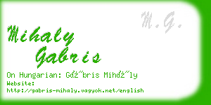 mihaly gabris business card